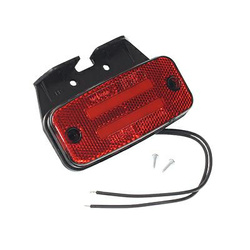 WAŚ LAMPA OBRYSOWA CZERWONA DIODOWA Z UCHWYTEM, 12/24V W158.2