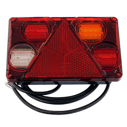 WAŚ LAMPA TYLNA ZESP. PRAWA (BEZ PODŚW.) Z TRÓJKĄTEM, 12/24V, DIODOWA - NACZEPY W70DP