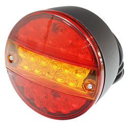 WAŚ LAMPA TYLNA ZESP. 3-SEGM. L/P, DIODOWA MB, LIAZ, NACZEPY - Z PRZEWODEM, 12/24V W19D.