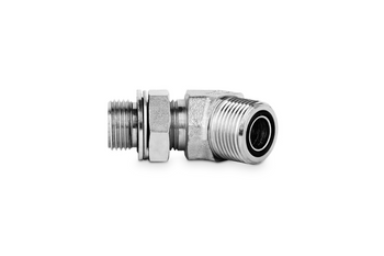 Przyłączka kolankowa 45° z przeciwnakrętką 1/4” BSP-11/16” ORFS 405402 - CAST