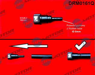 DR. MOTOR SZYBKOZŁĄCZKA Z ORINGIEM PROSTA NA KOMINEK 9,89/10MM DRM0161Q