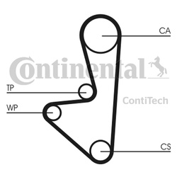 CONTITECH Zestaw rozrządu CT607WP1 PEUGEOT 1.3-1.4 108Z z pompą wody