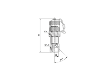 Przyłącze pomiarowe obrotowe JIC 37st 1/2"-20 UNF zat. metal. S11512203C - Minipress