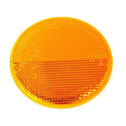 ODBLASK OKRĄGŁY PRZYKLEJANY ŻÓŁTY FI 75MM UO039