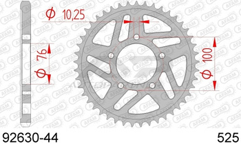 AFAM ZĘBATKA NAPĘDZANA TYŁ MOTO STALOWA OCYNKOWANA SREBRNA