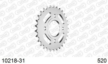 AFAM Zębatka napędzana tył, stalowa ocynkowana srebrna 10218-31