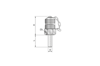 Przyłącze pomiar. z końcówką rurkową DN12 zat. metal. S11212000C - Minipress