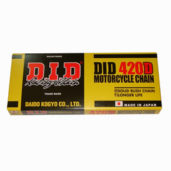 D.I.D ŁAŃCUCH NAPĘDOWY MOTO DID 420 BEZ O-RING (ROZKUTY+OGNIWO)