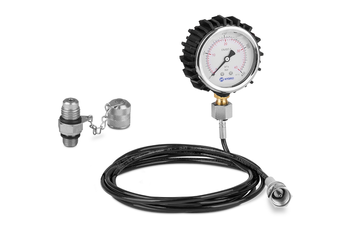 Zestaw pomiarowy serwisowy z przyłączką M16x2-1/4BSP manometrem 0-250bar z osłoną i przewodem 1000mm