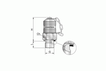 Przyłącze pomiarowe gwintowane M10x1/M16x2 zat. metal. S10410X10C - Minipress