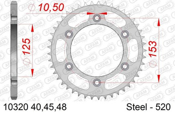 AFAM ZĘBATKA NAPĘDZANA TYŁ MOTO. STALOWA OCYNKOWANA SREBRNA