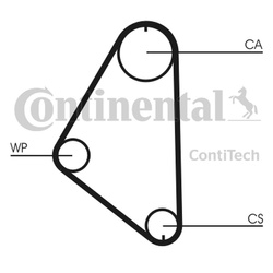 CONTITECH Pasek rozrządu CT558 OPEL 1,4-1,6 104Z / 87-