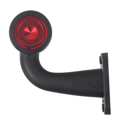 HORPOL LAMPA OBRYSOWA BIAŁO-CZERWONA DIODOWA NA WYSIĘGNIKU ŁAMANYM,LEWA KRÓTKA,12/24V LD723L