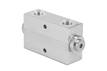 Zawór zwrotny sterowany bliźniaczy mocowany liniowo aluminium 1/2” BSP 60l./min. 260Bar otw.montaż. LVDL03 - OFC - OMPI